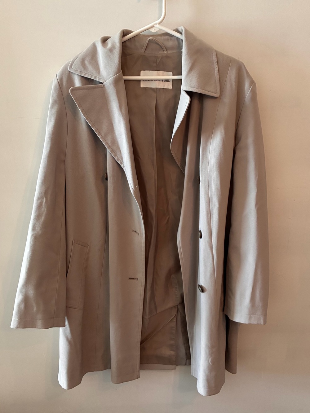 Jones New York Light Taupe Trench Coat